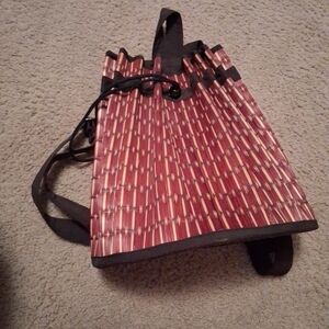 Elegant Brown and Red Women's Shoulder Bag